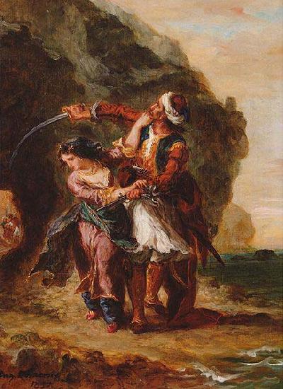 Eugene Delacroix Bride of Abydos Sweden oil painting art